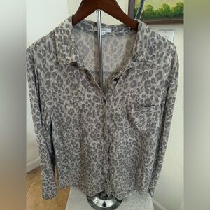 Maurices Gray Animal Print Shirt